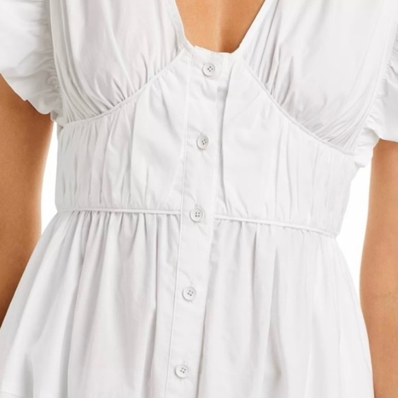 Greta RUFFLE SLEEVE DRESS | Derek Lam 10 Crosby NWT | White | Size 4 - Picture 6 of 7